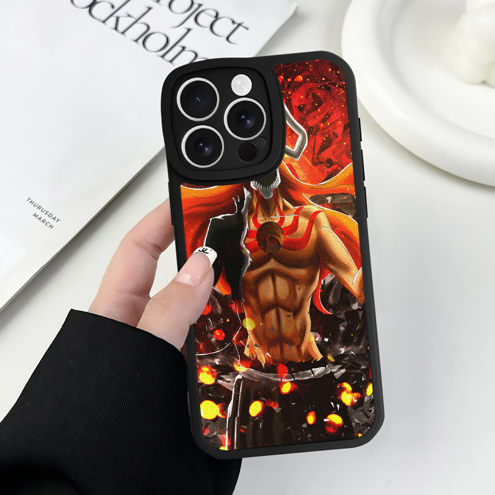 （画像用） ブリーチ BLEACH 【iPhone 16シリーズ対応】シリコンスマホケース（レザー調） 材質：シリコン